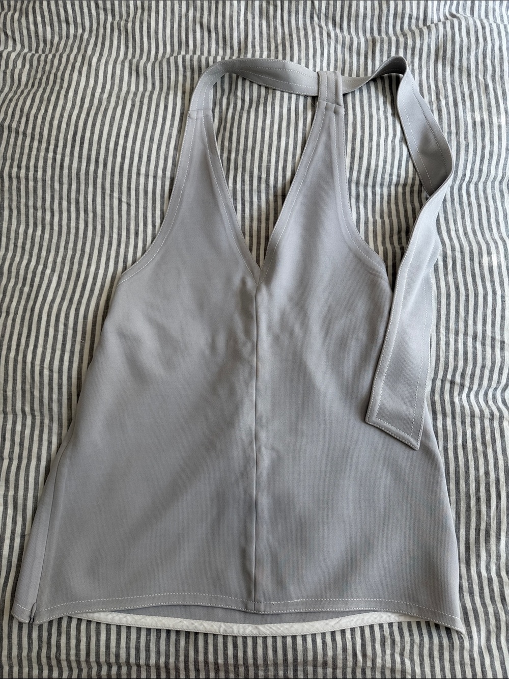 Light Gray Sleeveless Halter Top